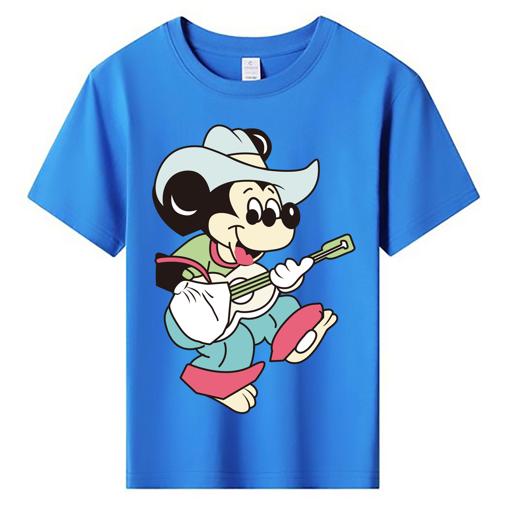 ミッキーマウス Mickey Mouse 綿100％キッズTシャツ（フロントプリント）